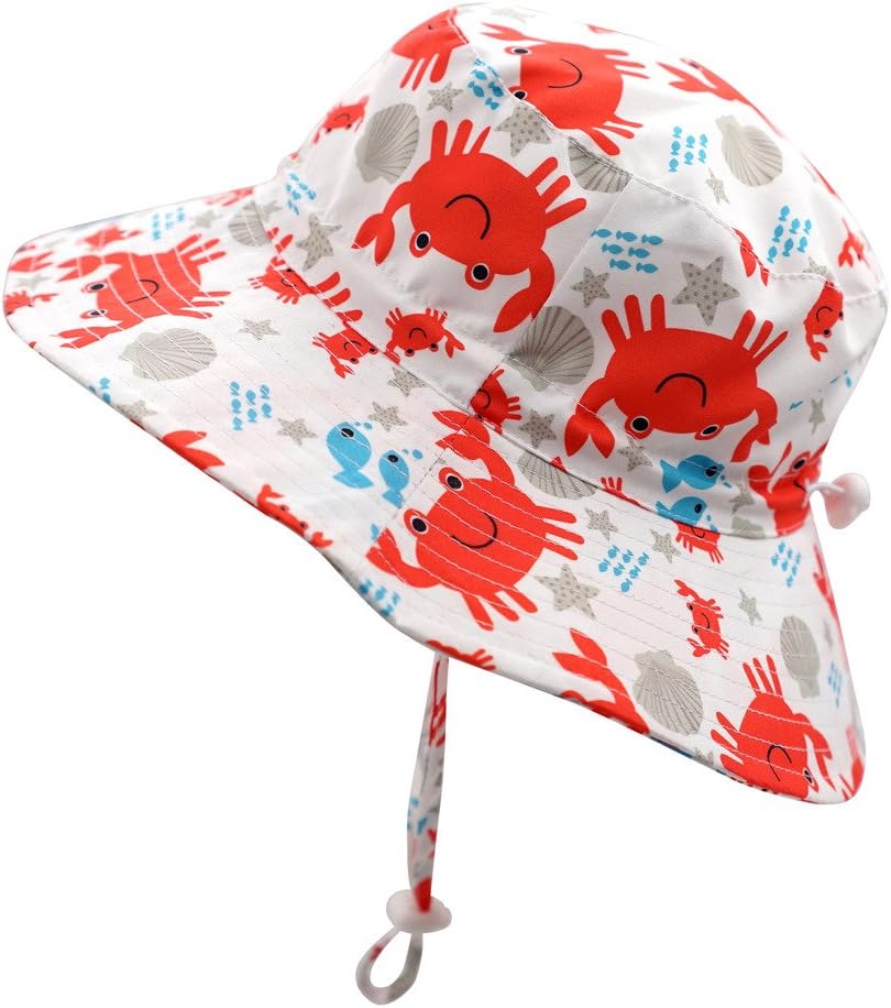 Home Prefer UPF50+ Wide Brim Sun Hat Boys Girls Sun Protection Hat Zoo Beach Swim Safari Bucket Hat