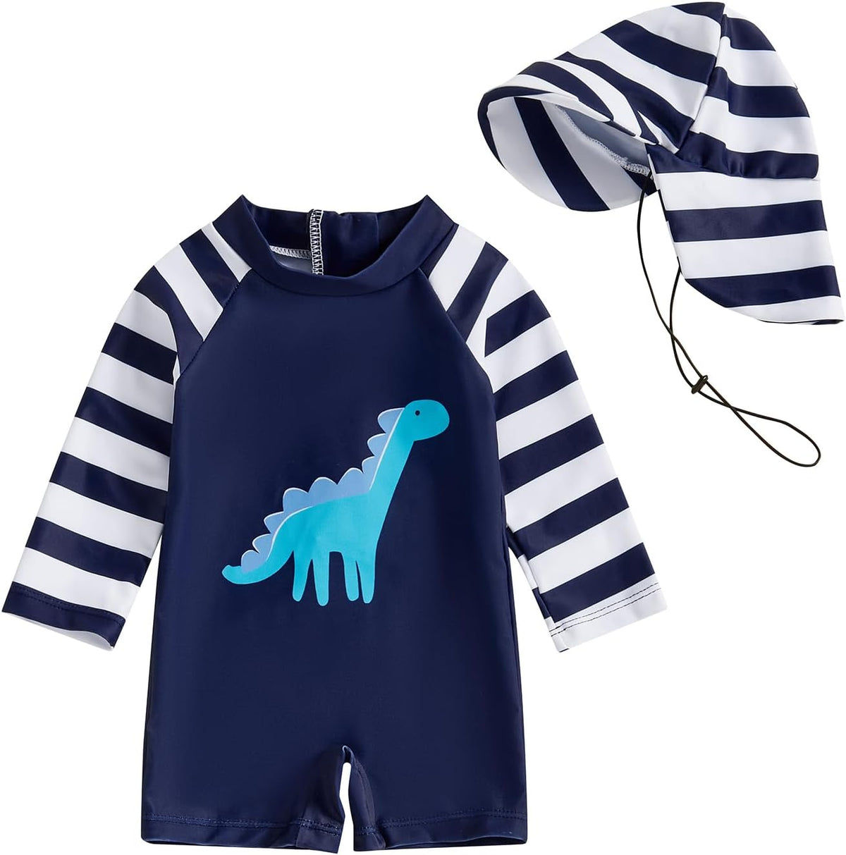 Hnyenmcko Baby/Toddler Boy Rash Guard Swimsuit Long Sleeve One Piece Zipper Swimwear Sunsuit Infant