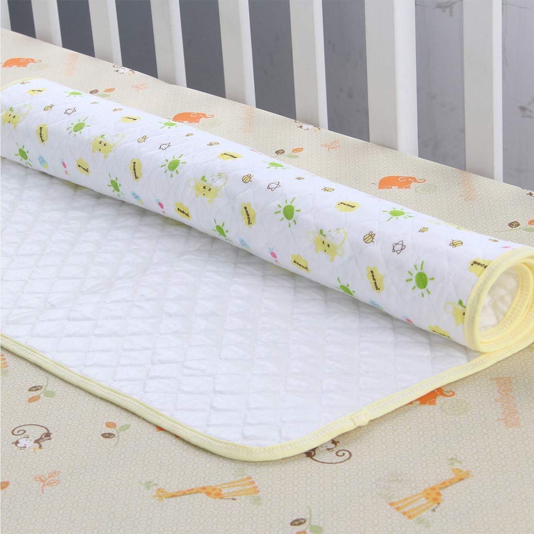 MBJERRY Waterproof Changing Pads Portable - Breathable Leak Proof Mattress Pad Protector Baby