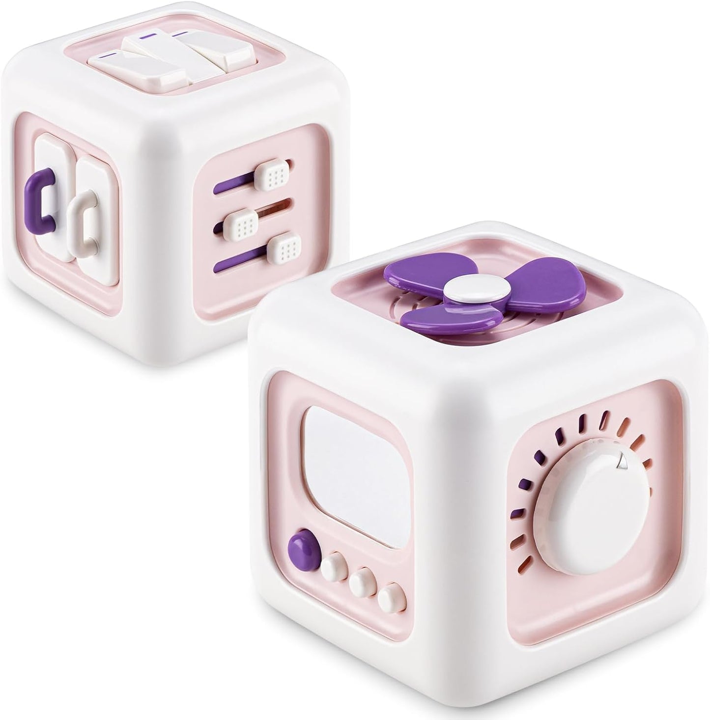 Busy Cube Toys for 1 Year Old Girl Gifts, Montessori for Baby Girl, Travel Sensory Toys for