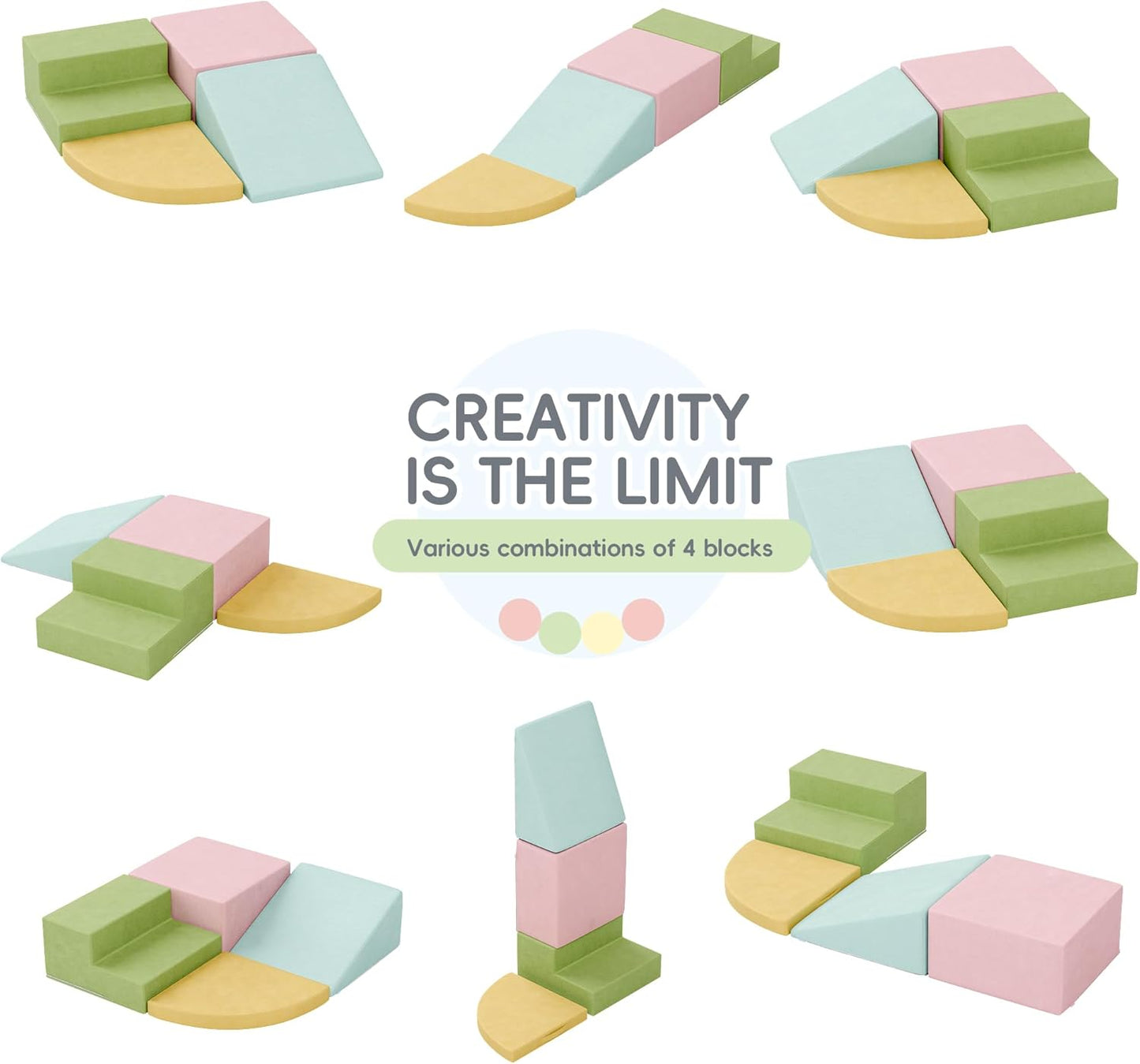 Large Baby Climbing Blocks – 6 Pcs Climbing Toys for Toddlers - Ultra High Density Soft Foam Play