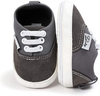 Morbido Infant Baby Boys Girls Canvas Sneaker Toddler Slip On Anti Skid Newborn First Walkers Candy