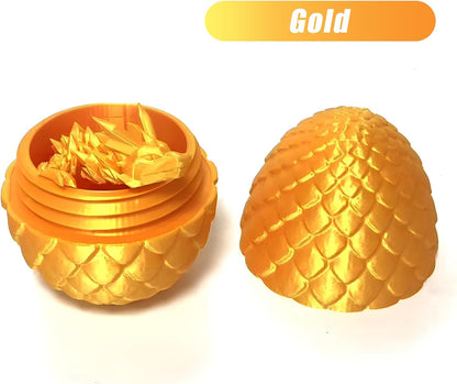 3D Printed Dragon Egg,Mystery Crystal Dragon Fidget Toys,Articulated Dragon,Home Desk Decor Easter