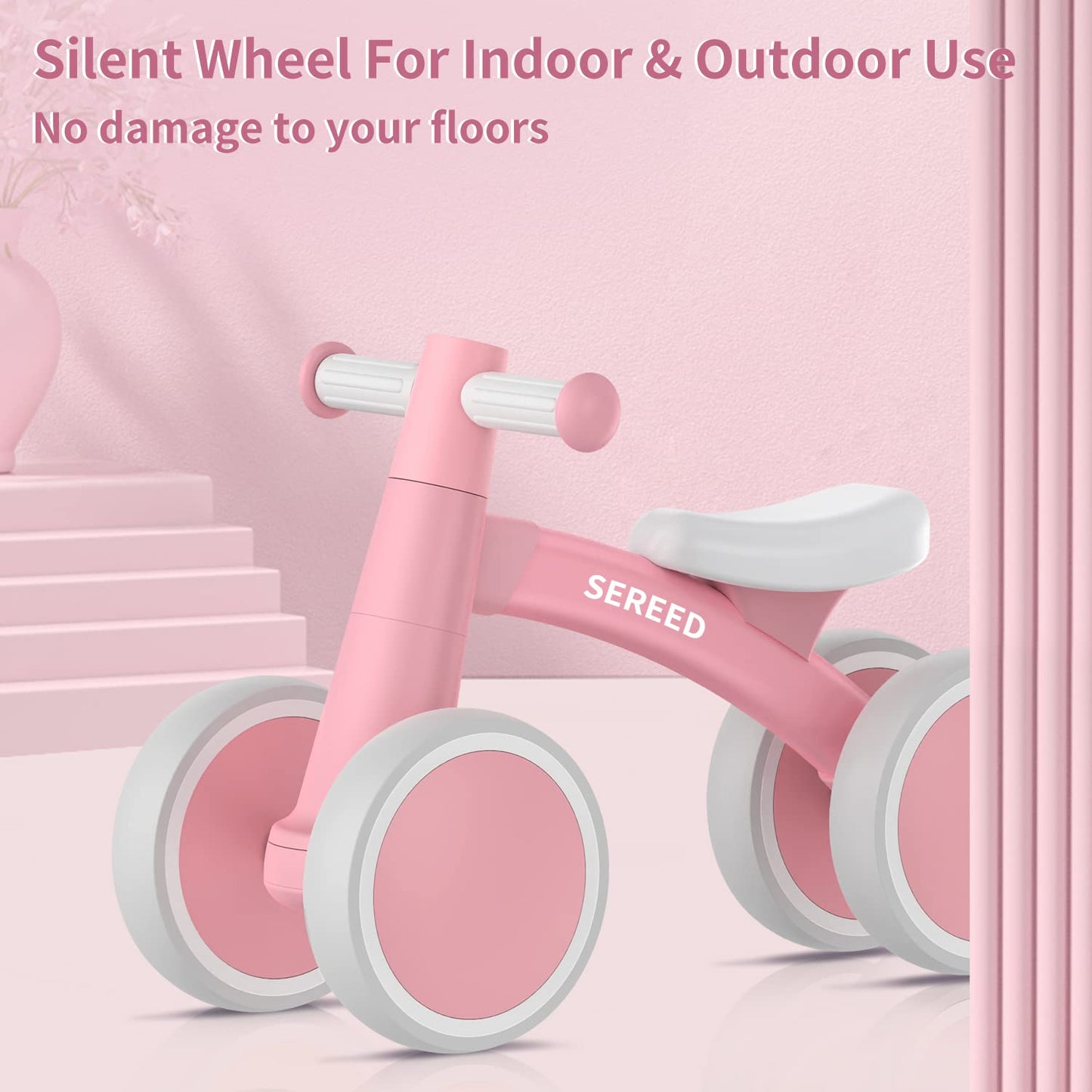 SEREED Baby Balance Bike for 1 Year Old Boy Girl, First Birthday Gift Toy