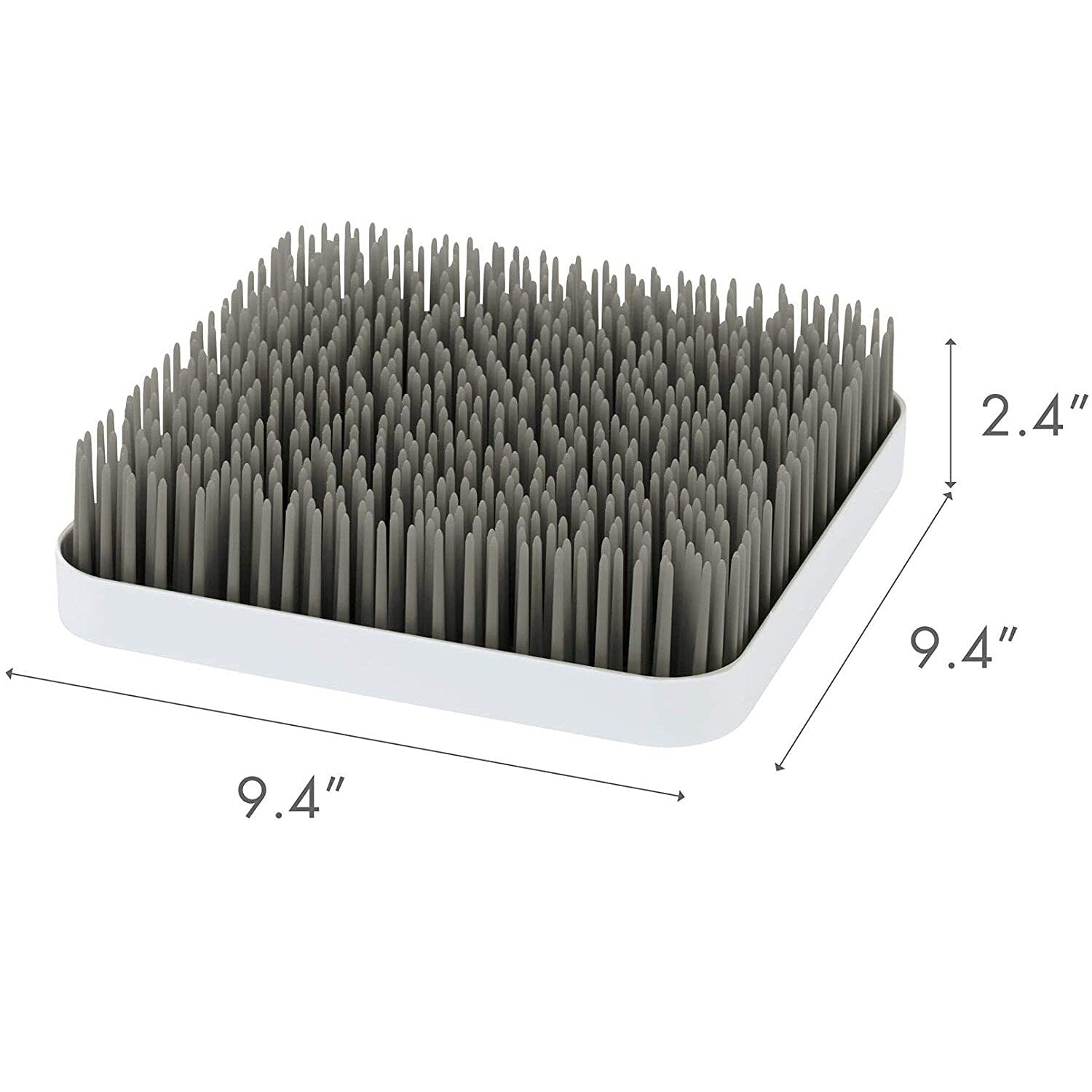 Boon Grass Plastic Drying Rack - Modern Countertop Baby Bottle Organizer - 9.75 x 9.88 x 3.0 inches