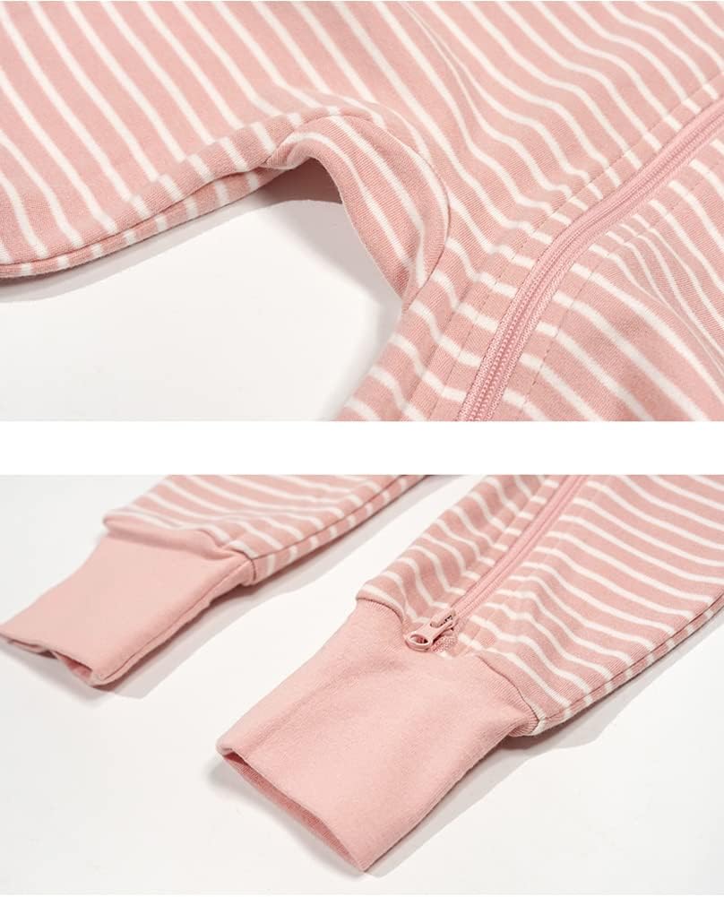 Teach Leanbh Toddler Baby Boys Girls 2-Pack Pajamas Cotton 2 Way Zipper Short Sleeve Footless