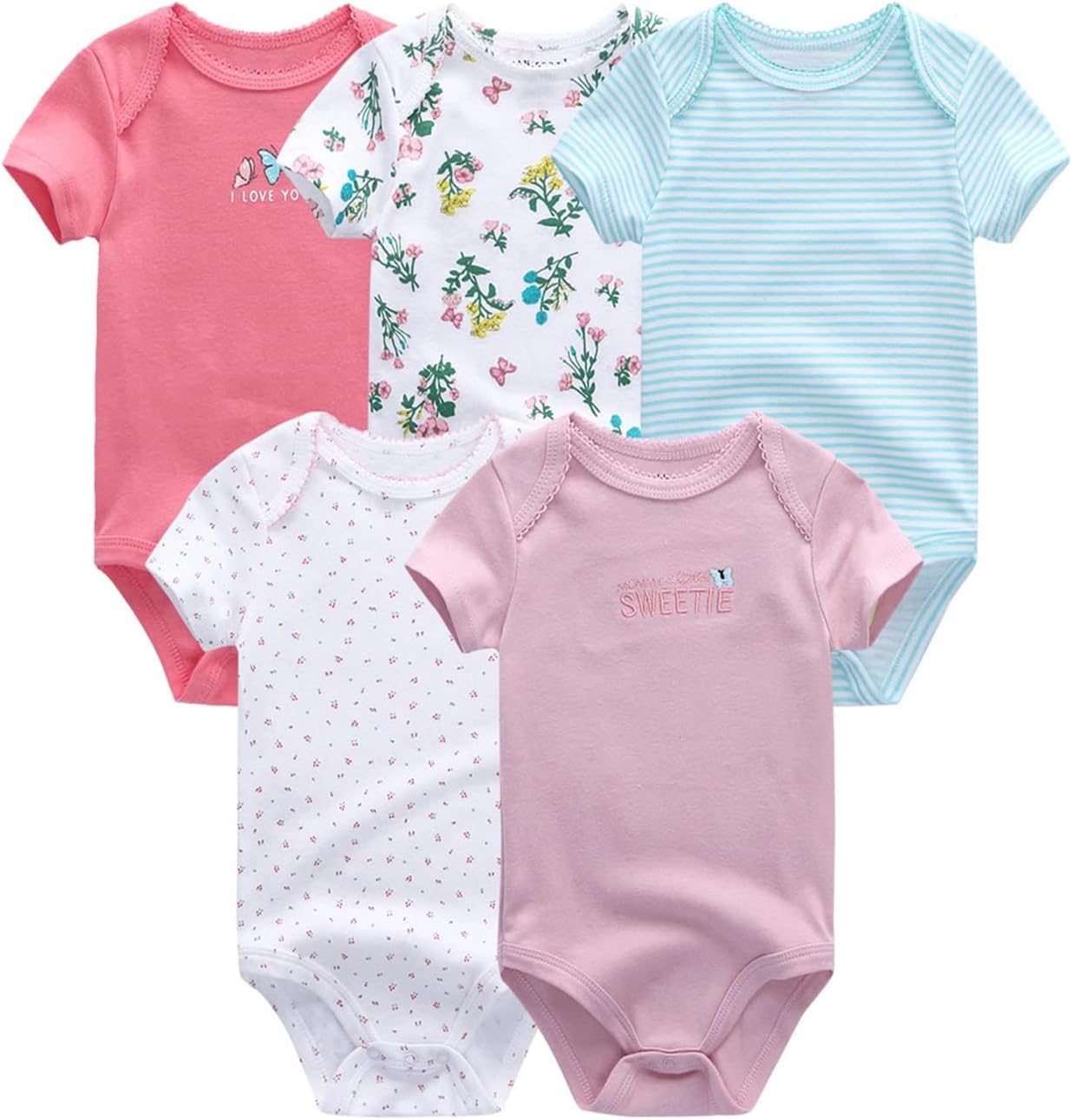 Newborn Layette Gift Set 27-Piece Baby Girl Clothes Bodysuits, Pants Essentials and Accessories