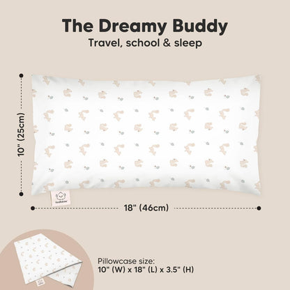 Toddler Pillow with Pillowcase - 10x18 My Little Dreamy Kids Travel Bed Pillows for Sleeping
