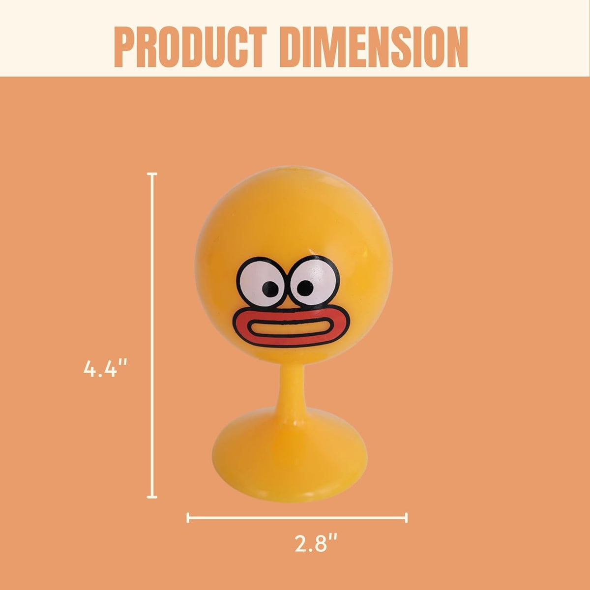 Desktop Punching Bag - 4.41 x 2.76 Inches, Light-Up Stress Relief Toy with Suction Cup Base