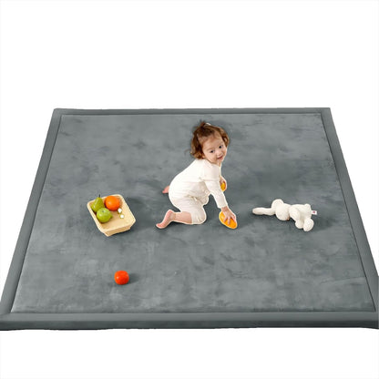 Ultra Soft Baby Play Mat,1.3" Thick Elasti-Foam 59"×71" Playpen Mat for