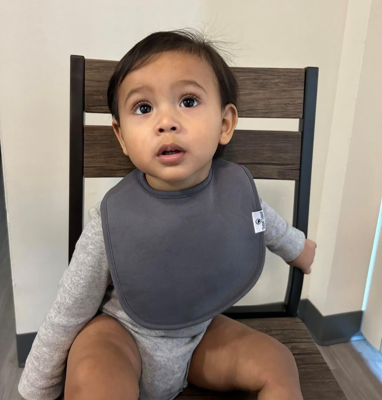DiaperSquad's Baby Bibs for Drooling and Teething, Bibs for Boys, Baby Girl - Solid Cotton Baby