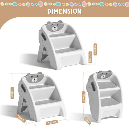 TPN Toddler Step Stool for Bathroom Sink and Potty Training Durable Anti-Slip,Anti-Tip