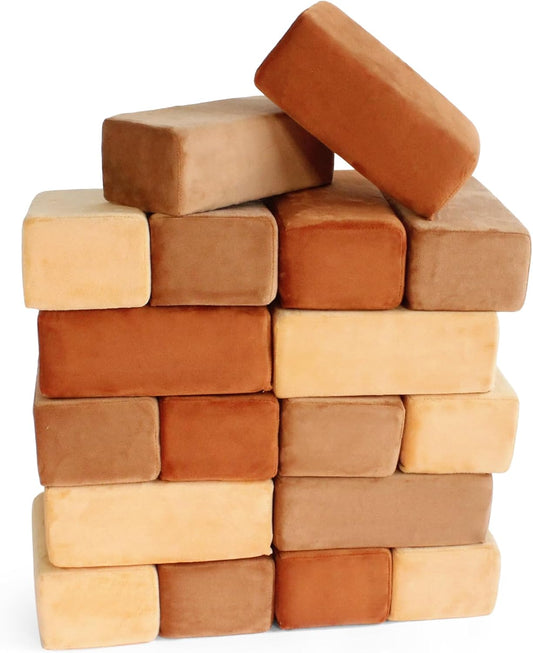The Original Premium Plush Building Block for Kids - Certified Safe Foam Blocks in Luxuriously Soft