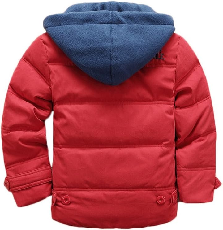 Vinmin Kids Winter Latest Thicken Hooded Jacket Warm Quilted Coat Casual Outdoor Cool Cute for Boys