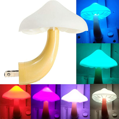 AUSAYE Sensor LED Night Light Plug in Lamp Mushroom Night Light 7-Color Changing Magic Pretty