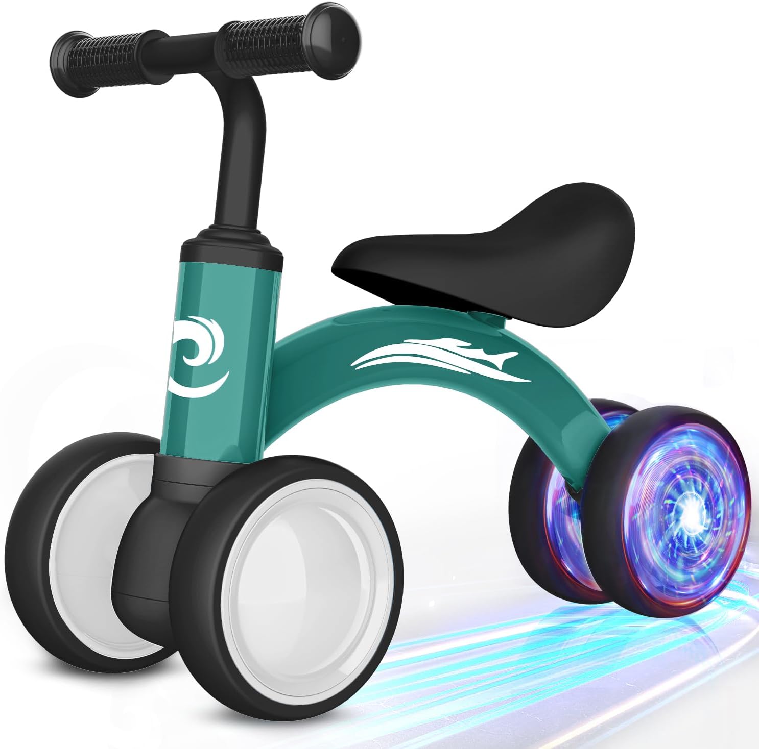Colorful Lighting Baby Balance Bike Toys for 1 Year Old Boy Girl Gifts, 10-36 Month Toddler Balance