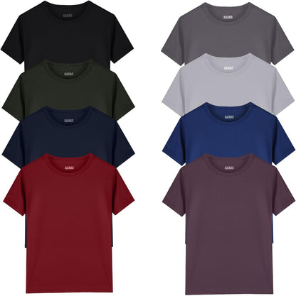 8 Pack Boys Kids Youth Mesh Athletic Quick Dry T Shirts Short Sleeve Moisture Wicking Tee Shirts