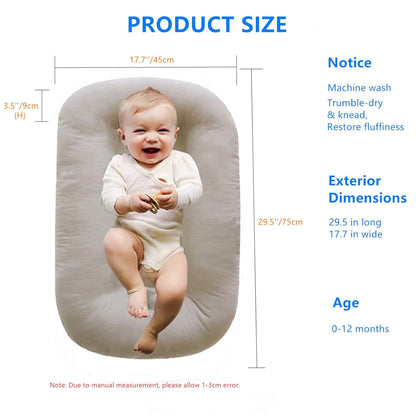 Baby Lounger Play Mat,Baby Lounger for Newborn Tummy Time for Baby in Flat Surface,0° Angle Newborn