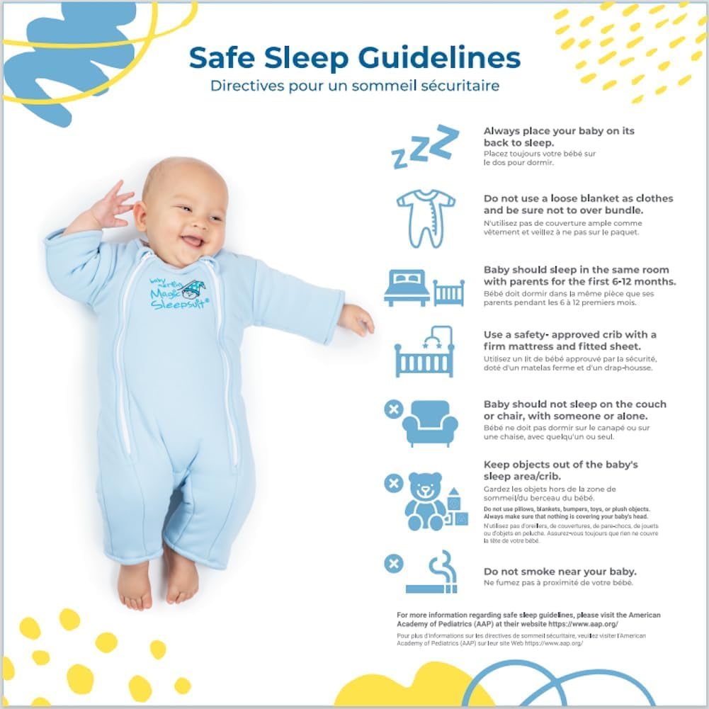 Magic Sleepsuit Baby Merlin's Bamboo/Cotton Baby Swaddle Transition Product - Soft and Cozy Design