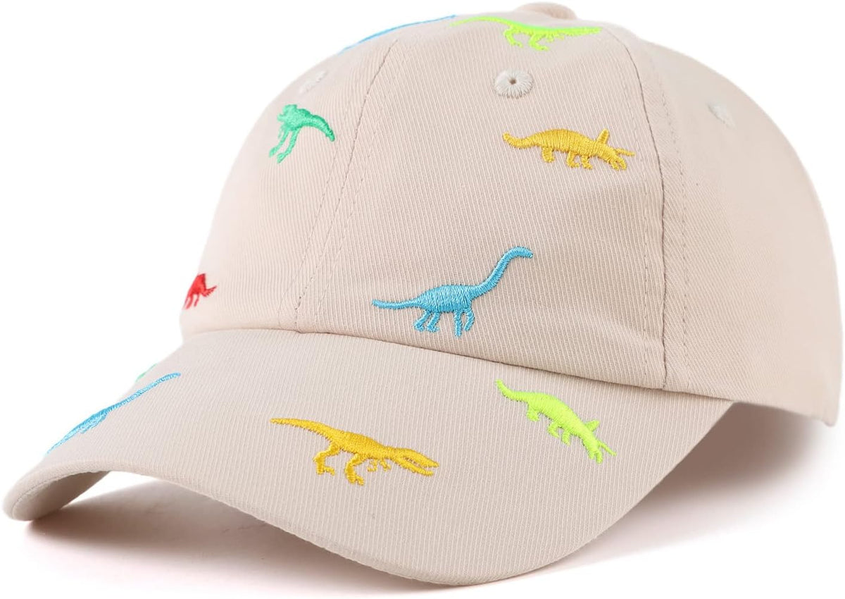 JANGANNSA Dinosaur Boys Girls Caps Embroidery Baby Baseball Caps Cotton Infant Toddler Kids Hat