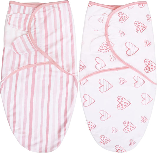 Biloban Baby Swaddles 0-3 Months for Girls - Cotton Swaddle Blanket, Newborn Essentials, Lovely