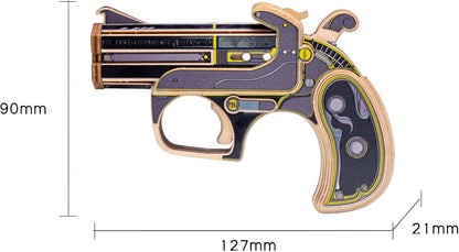 MU Wooden Puzzle for Adult Toy Gun Derringer-Obsidian Knight Defender Puzzles Building, AK47