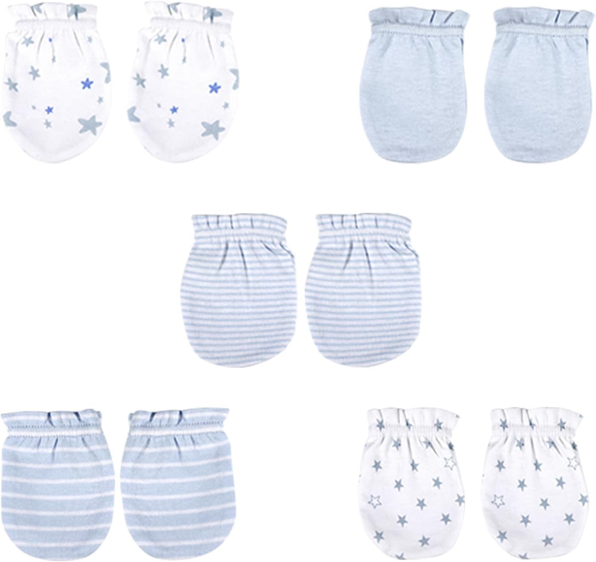 5 Pairs Baby Not Scratch Mittens 0-6 Months New Born Boy Girl Gloves Cute Infant Accessories