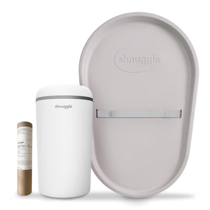 Changing Essentials Bundle - Squishy Changing Mat Taupe + Eco-Touch Diaper Bin + Better Bag Liners