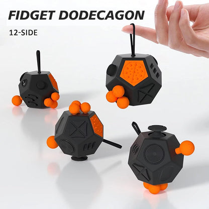 Fidget Dodecagon –12-Side Fidget Toys Cube Relieves Stress and Anxiety Anti Depression Cube for