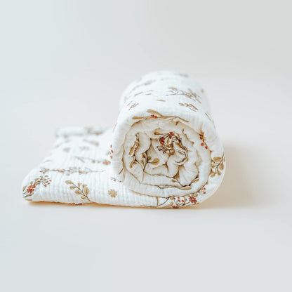 Konssy Baby Blankets for Unisex Boys Girls, Super Soft Nursery Minky Blankets with Muslin Cotton