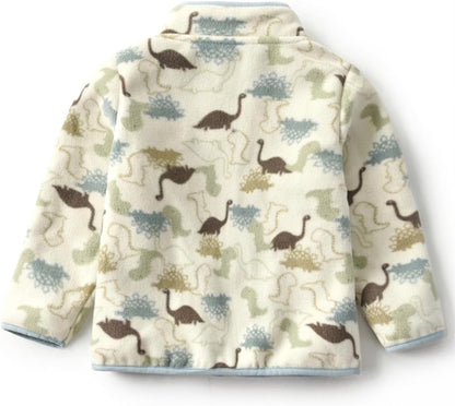 Kids Printed Polar Fleece Jacket Toddler Baby Boys Girls Autumn Winter Warm Sherpa Lining Outerwear