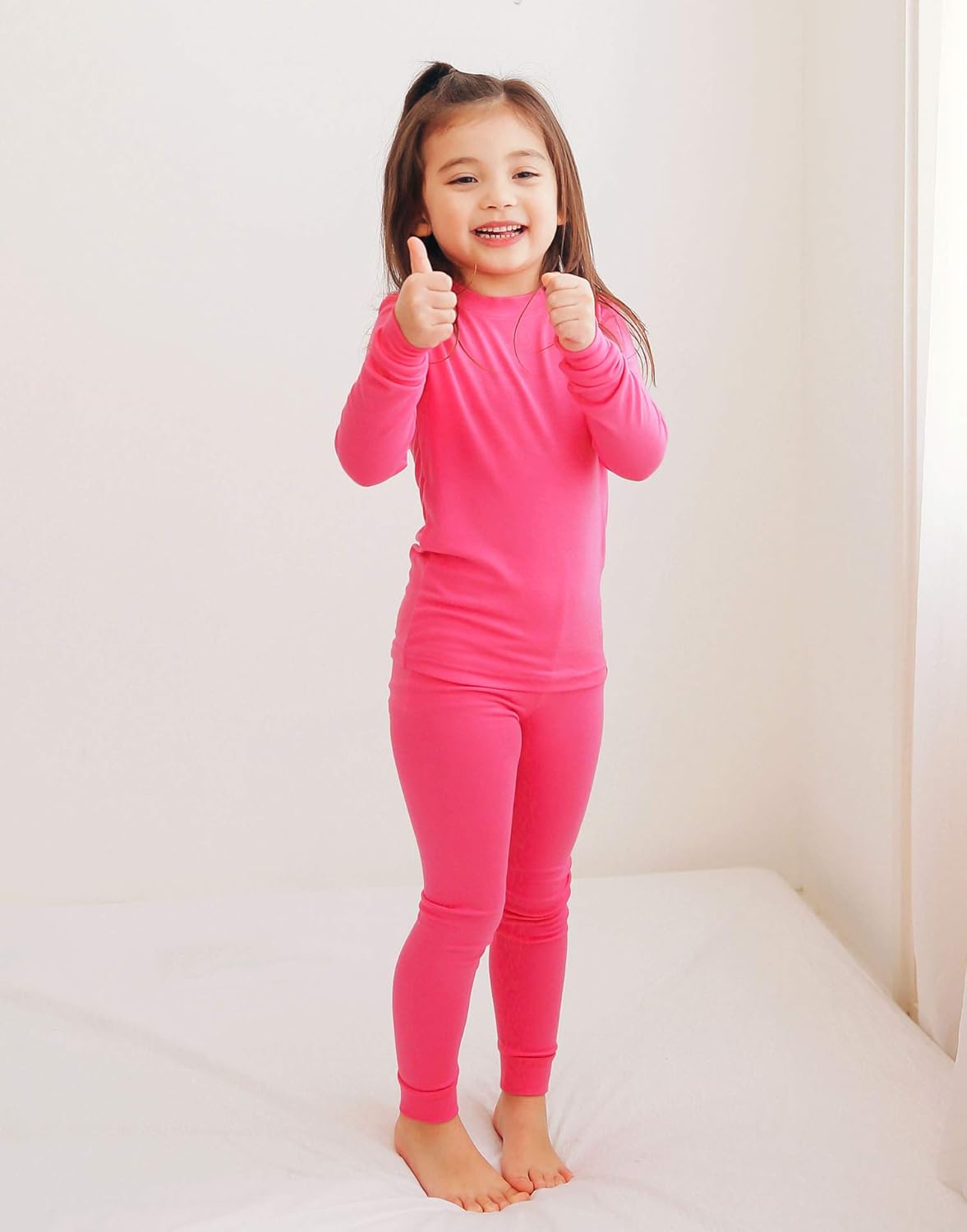 VAENAIT 6M-12Y Toddler Toddler Kids Toddler Girls Boys Soft Comfy Modal Tencel Solid Raglan