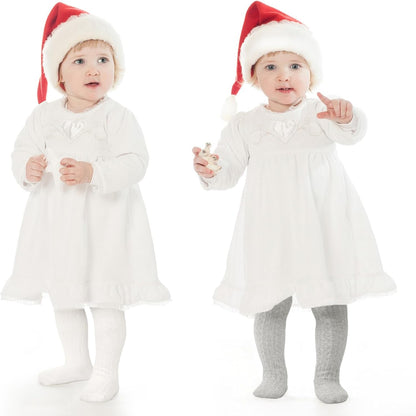 3 Pack Baby Girl Tights Cable Knit Leggings Stockings Cotton Pantyhose for Newborn Infant 6
