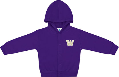 Creative Knitwear College Baby Snap Hooded Jacket - Team Logo, Multiple Colors, for Boys & Girls
