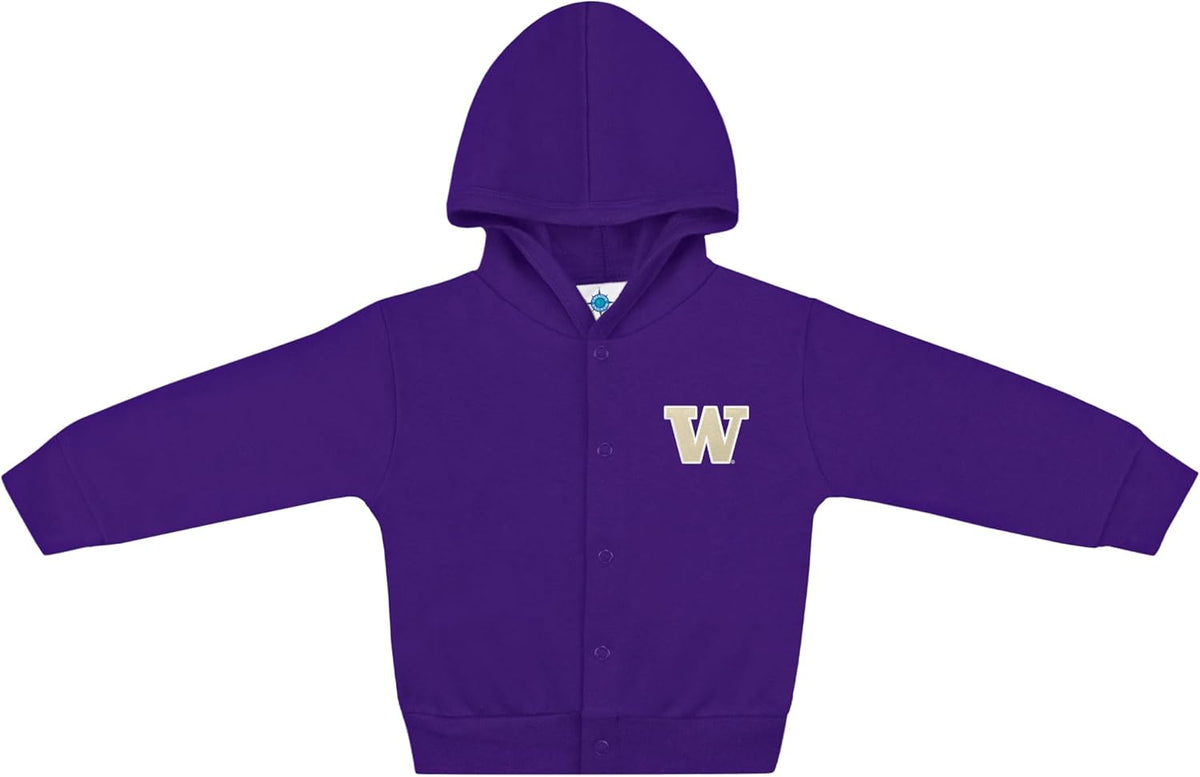 Creative Knitwear College Baby Snap Hooded Jacket - Team Logo, Multiple Colors, for Boys & Girls