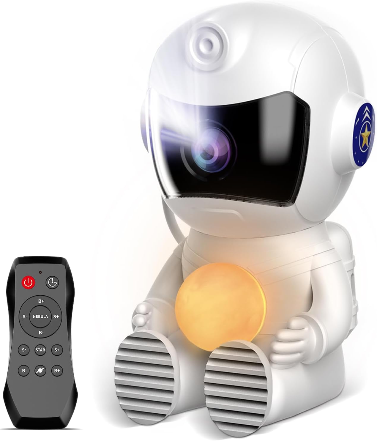 XIAOER Astronaut Galaxy Projector with Moon, Star Projector Night Light for Bedroom, Starry Nebula