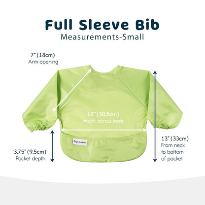 Tiny Twinkle Mess Proof Baby Bibs | 2-Pack Waterproof Smock Baby Bibs for Eating | Machine Washable