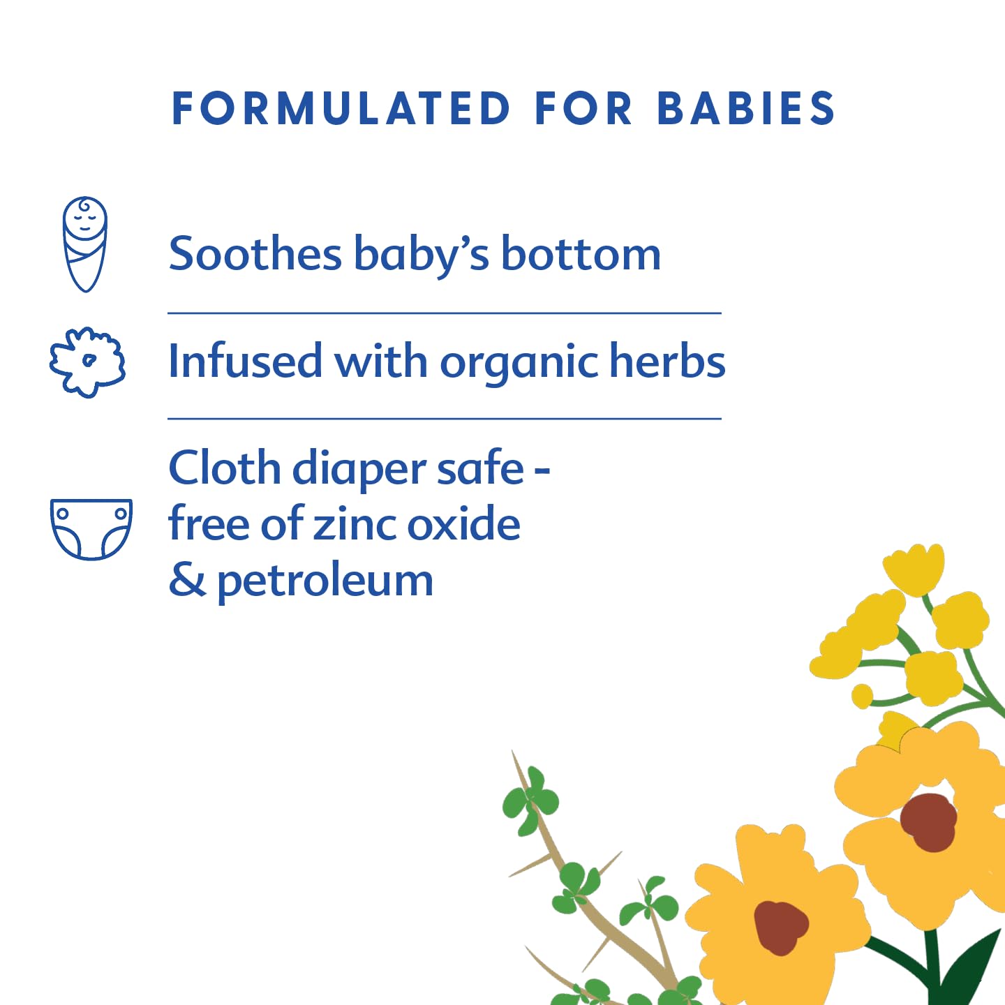 Motherlove Diaper Balm (1 oz) Organic Herbal Diaper Rash Cream—Cloth Safe, Zinc Oxide