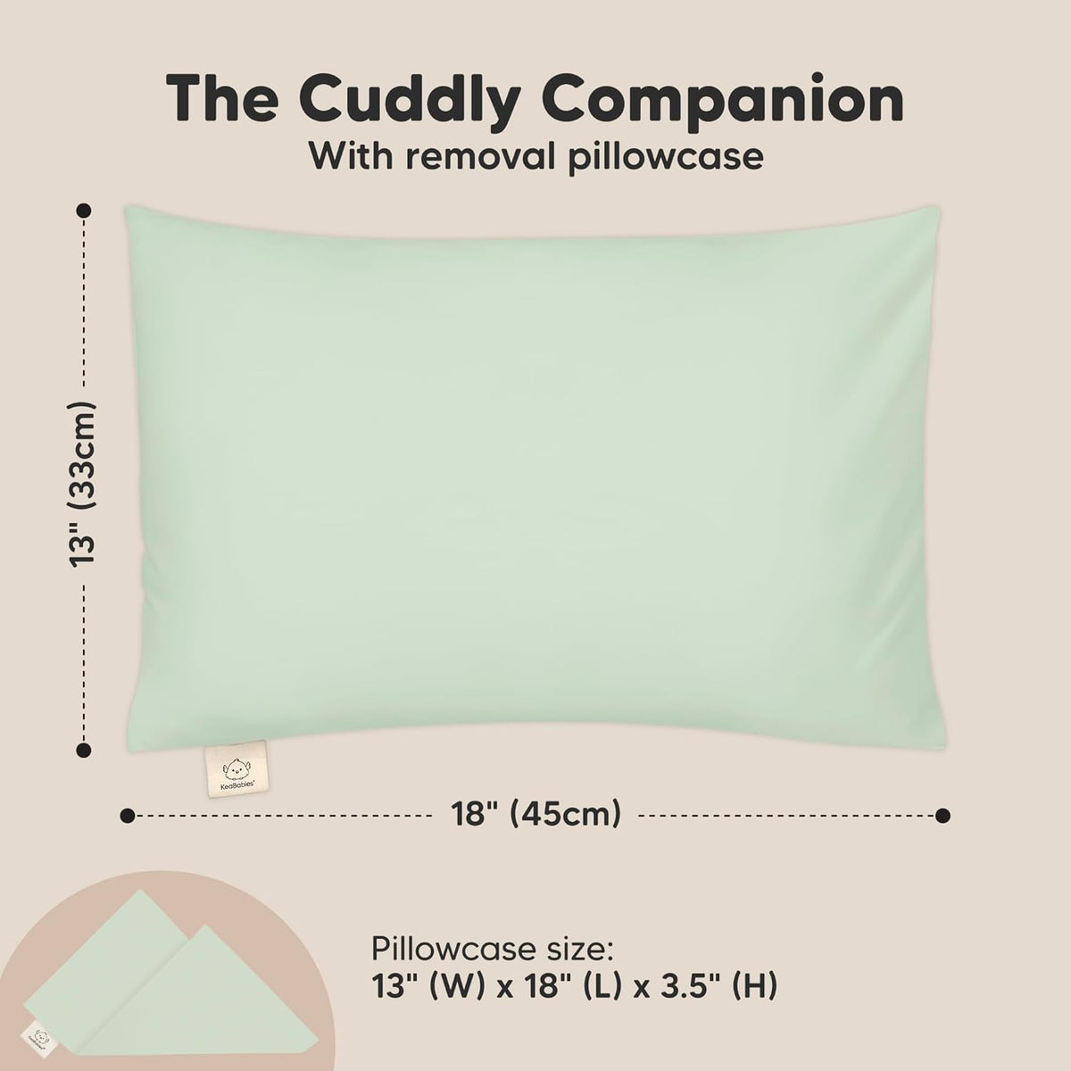 Toddler Pillow with Pillowcase - 13x18 My Little Cuddly Pillow, Viscose Derived From Bamboo Nursery