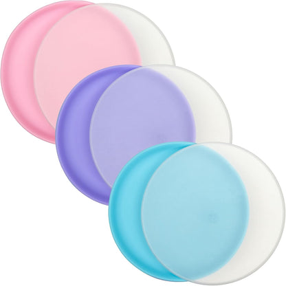WeeSprout Baby & Toddler Non-Suction Plates with Lids, 100% Food Grade Silicone Plates, Premium