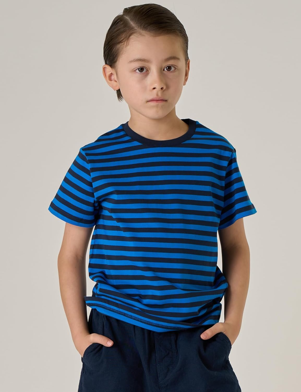 LAPASA Kids T-Shirts Short Sleeve (4 Pack) 100% Cotton Plain Top Tees Boy & Girl Unisex Toddler