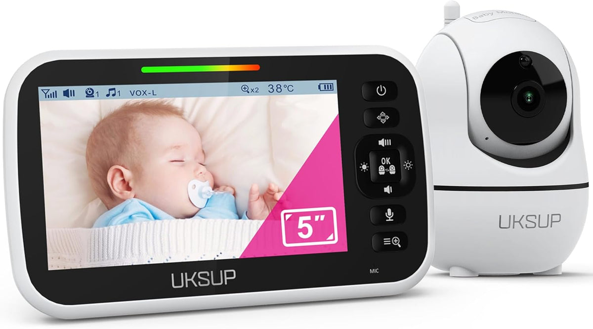 Baby Monitor with Camera and Audio- Video Baby Monitor with 960ft Long Range, Remote Pan-Tilt-Zoom