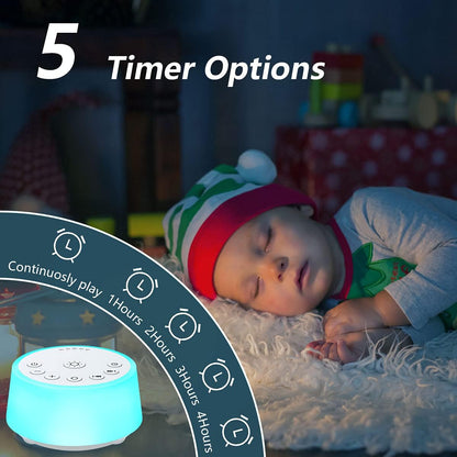 Color Noise Sound Machines with 10 Colors Night Light 25 Soothing Sounds and Sleep White Noise
