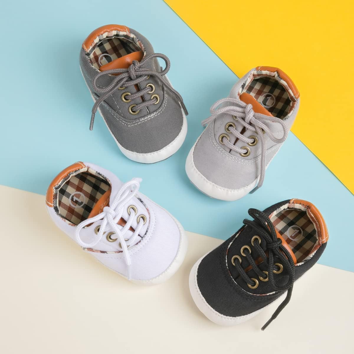 Morbido Infant Baby Boys Girls Canvas Sneaker Toddler Slip On Anti Skid Newborn First Walkers Candy