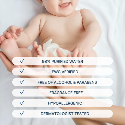 BEBESUP- Korea’s #1 Signature Eco Baby Wipes- 100% Plant-Based 99% Drinkable Water-Based Unscented