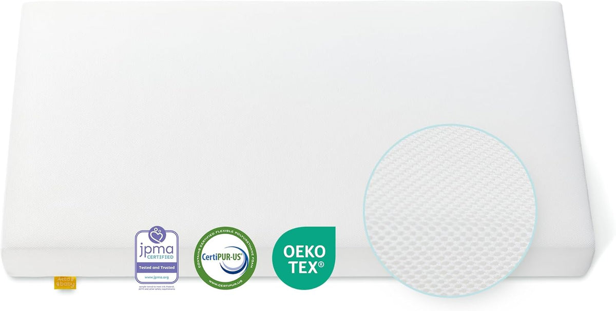 Crib Mattress, JPMA Certified Baby Mattress, Breathable Surface, CertiPUR-US and Oeko-TEX Approved