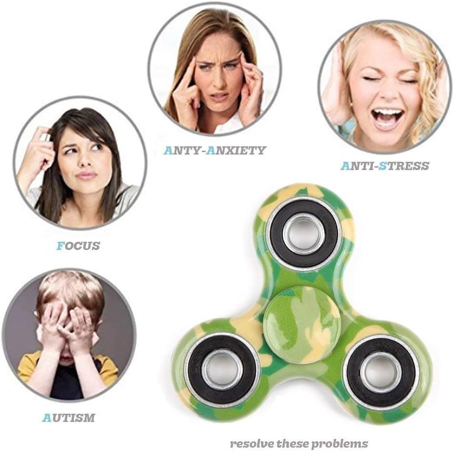 SCIONE 24 Pack Fidget Spinner Toy, Finger Spinner Fidget Pack-Anxiety Toys Stress Relief