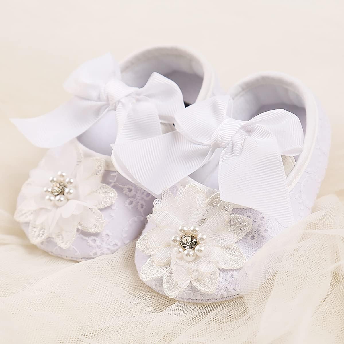 Baby Shoes Mary Jane Flats Non Slip Soft Sole Infant Toddler Sneakers First Walkers Party Christmas