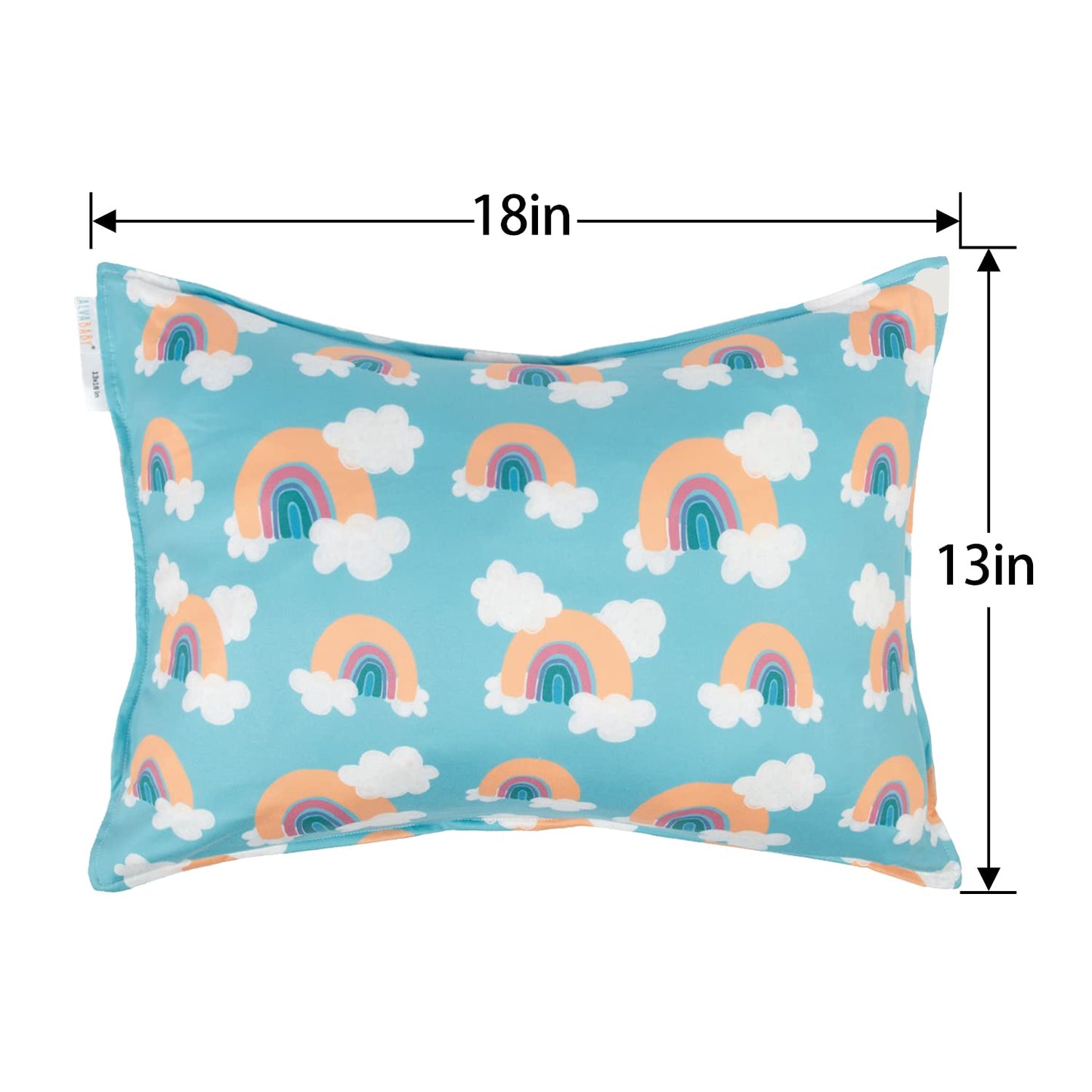 ALVABABY Toddler Pillowcases Stretchy Soft Kids Pillow Cover 2 Pack Fit 13"x 18" or 12"x19"