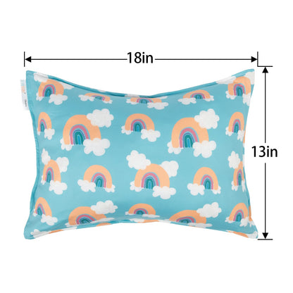 ALVABABY Toddler Pillowcases Stretchy Soft Kids Pillow Cover 2 Pack Fit 13"x 18" or 12"x19"
